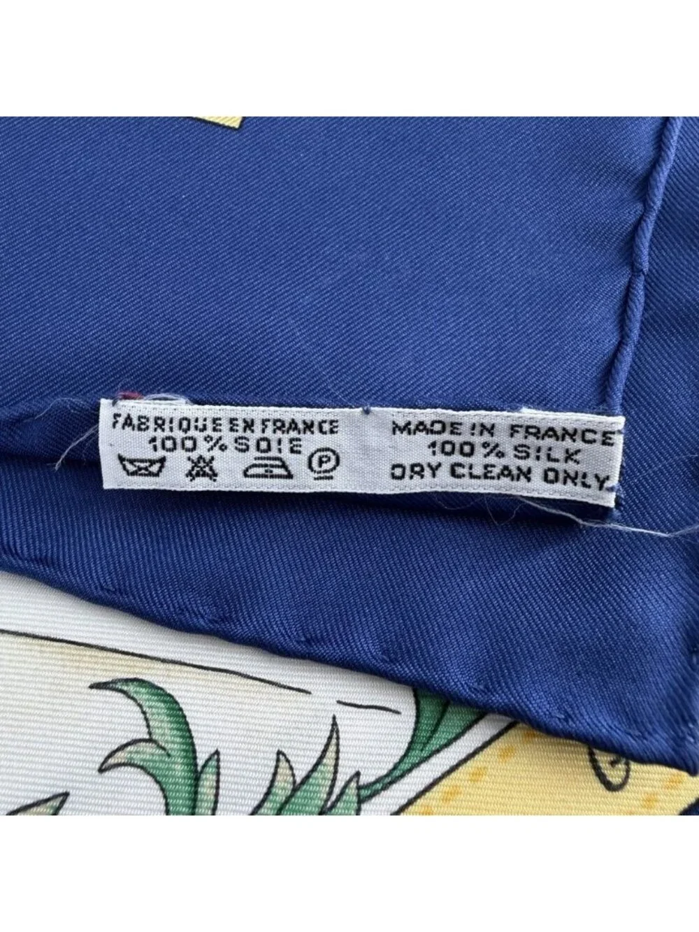 Hermes Scarf Carre 90 Costumes Civils Actuels Modern Citizen's Silk Blue Yellow